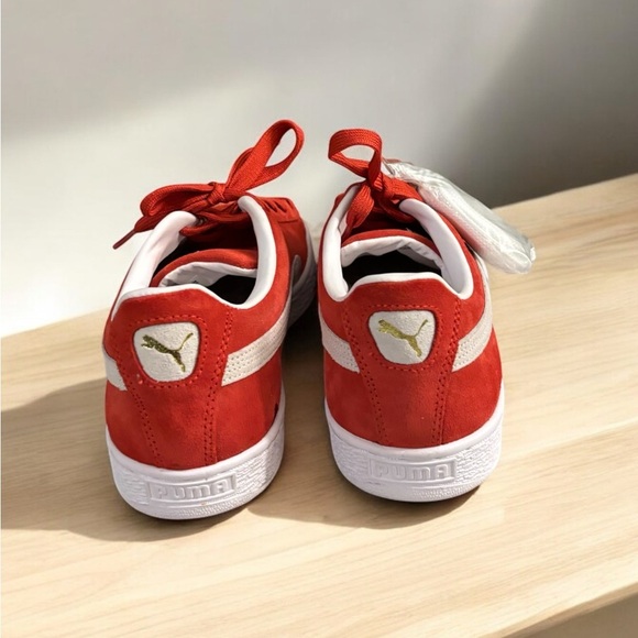 Puma Men’s Suede Classic XXI High Risk Red White Sneakers. NWT. - Picture 9 of 12